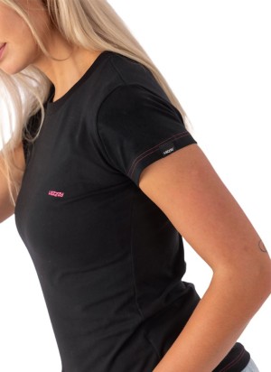 Dames Zwart T-shirt – Lazzzy® ESSENTIALS