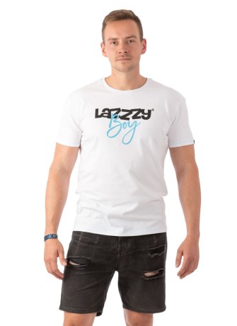 "Lazzzy Boy" White Lazzzy® VIBES Dames Wit T-Shirt