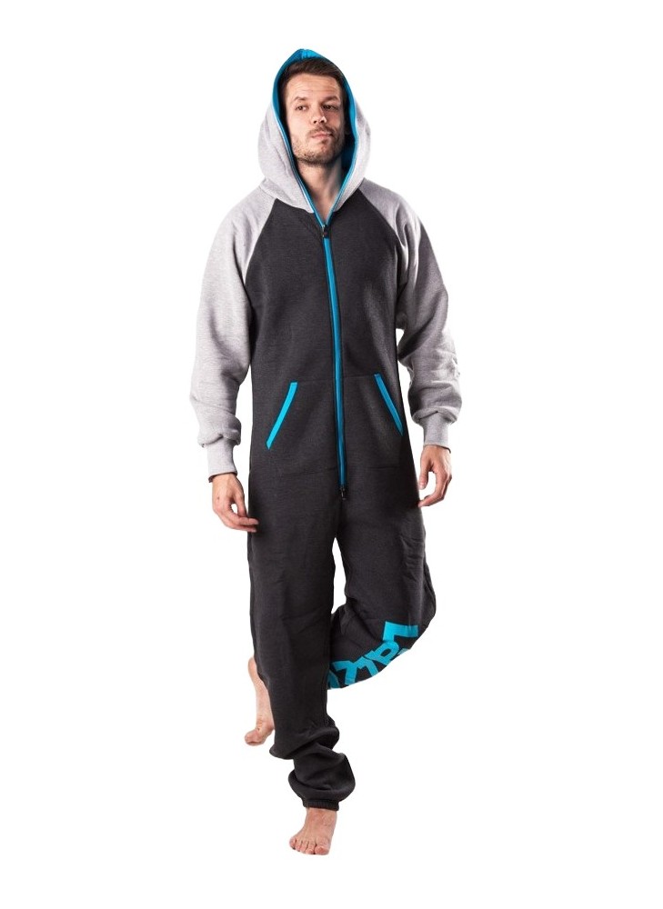 Metal Grey Turquoise - DUO - Lazzzy® Premium Onesie