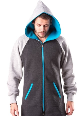 Metal Grey Turquoise - DUO - Lazzzy® Premium Onesie