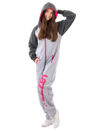 Metal Grey Pink - DUO - Lazzzy® Premium Onesie