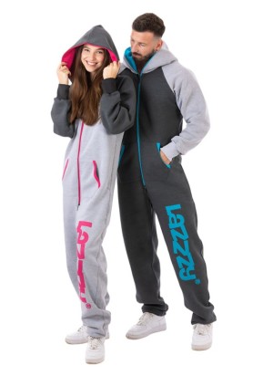Metal Grey Pink - DUO - Lazzzy® Premium Onesie